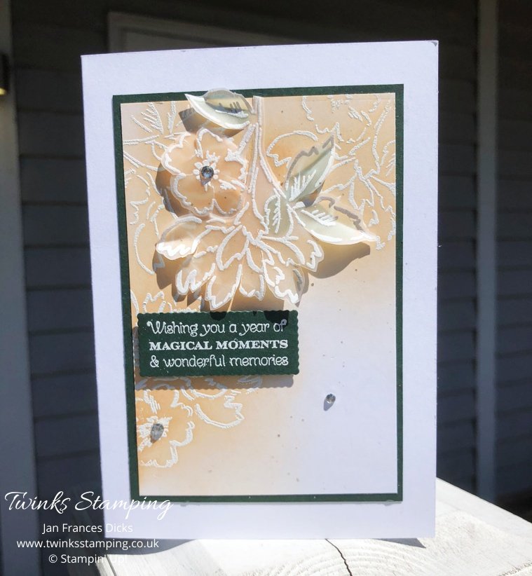 How to create a card using the emboss resist technique